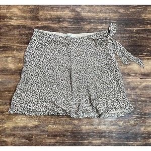 Abercrombie and Fitch leopard print wrap skirt size LARGE